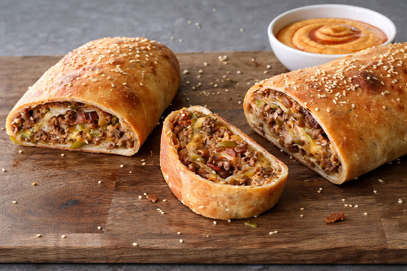 Bacon and Beef Cheese Roll (Garbage Bread)